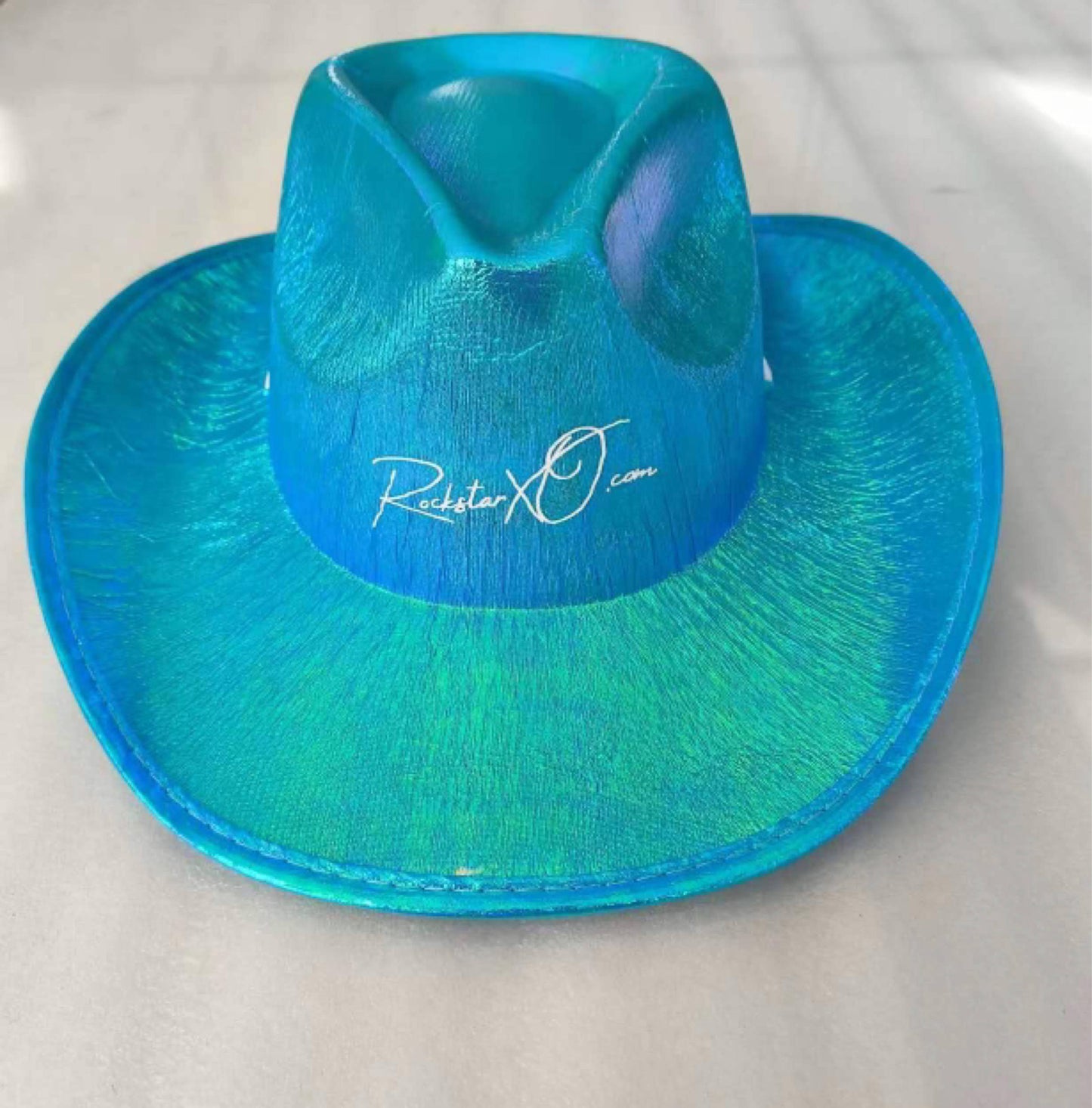 Rockstar XO Neon Light Up Cowboy Hat In 6 Vibrant Colors One Size Fits Most Shiny Poly-blend Material