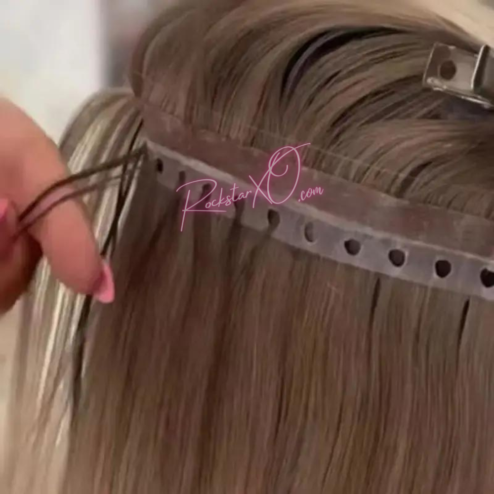 ROCKSTAR XO Peek-A-Boo XO Weft with Holes. No tape NO glue NO heat NO sew!