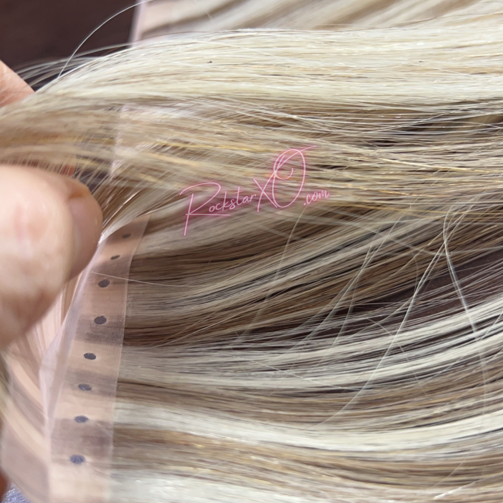 ROCKSTAR XO Peek-A-Boo XO Weft with Holes. No tape NO glue NO heat NO sew!